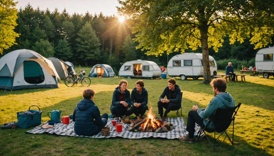 Was kann man auf einem campingplatz am mont-saint-michel in der bretagne erleben?